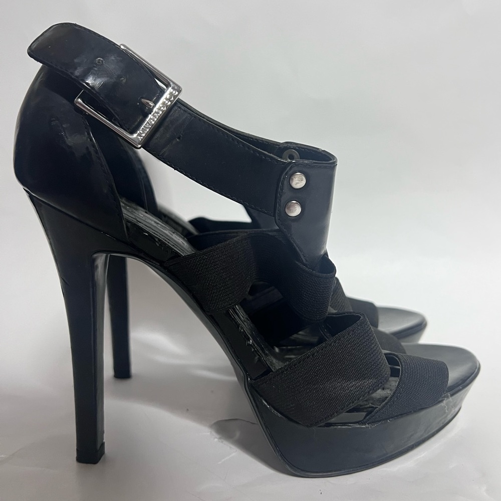 BCBGeneration Strappy Black Pump Heels | Size 6.5